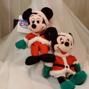 🎄DISNEY'S SANTA MICKEY & MINNIE🎄NWT.  VTG